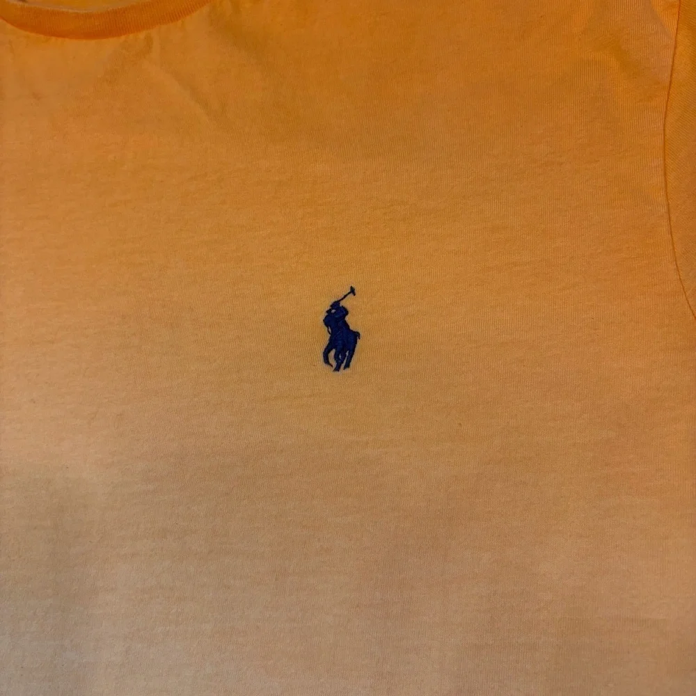 POLO RALPH LAUREN aside degrade orange white original brand Sz L Boho Preppy